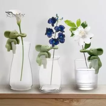 Растениеводство Buddy Elephant Поддержка растений Гидропонные растения Стебель держатель Уход за растениями Поддержка для стеблей Почки Черенки Ветки темно-зеленого