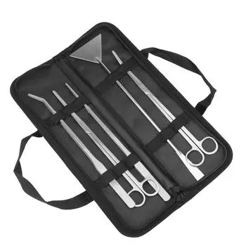 Растения Аксессуары для аквариума Пинцеты для растений Инструменты для чистки из нержавеющей стали Ножницы для травы Набор инструментов для аквариума