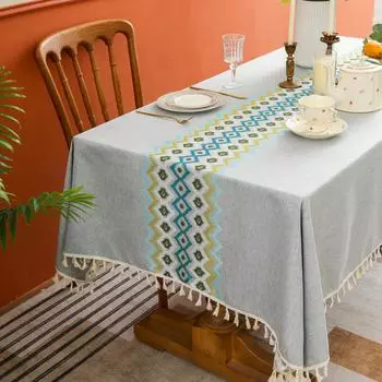 Растения Зеленые Листья Утолщенная Ткань Для Вечеринок Скатерть Чехол Коврик Для Пикника Ткань Характеристики 90*90cm