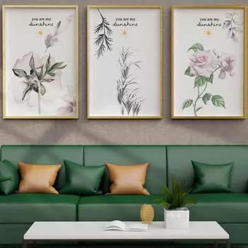 Растительная масляная живопись пудровая роза натюрморт настенная живопись искусство холст картина гостиная коридор офис украшение дома фреска без рамки 21*30cm No Frame