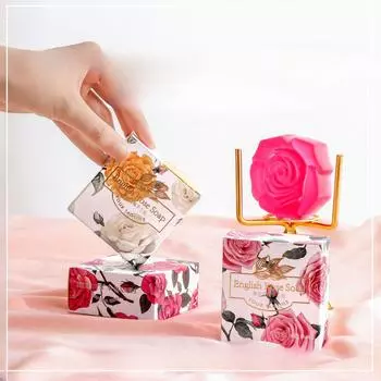 Растительное эфирное масло розы, мыло ручной работы, свадебный подарок, увлажняющий подарок 100g розы красного