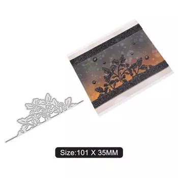 Растительный каркас металлический серебристый трафарет тиснение резка штампы для скрапбукинга бумага альбом карты изготовление серебряный