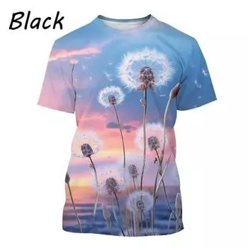 Растительный принт 3D футболки смешные повседневные уличные мужские и женские удобные мужские футболки с коротким рукавом парные вещи летние топы XXS