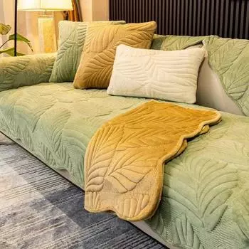 Растительный синель, однотонный чехол для дивана для гостиной, нескользящий диван-полотенце, подушка для дивана, L-образный угловой диван, коврик, спинка, полотенце 70x70cm 1pcs