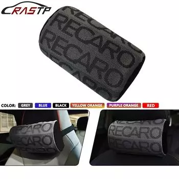 RASTP-1 шт. универсальная мягкая автомобильная подушка RECARO в стиле JDM, подушка для шеи, градация ткани, подголовник для автомобильного сиденья, автомобильные подушки для шеи чёрный