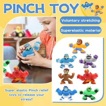 Растягивающаяся кукла с водными бусинами, суперэластичная кукла-животное, аниме-игрушка для щипков и расслабления One Size синий