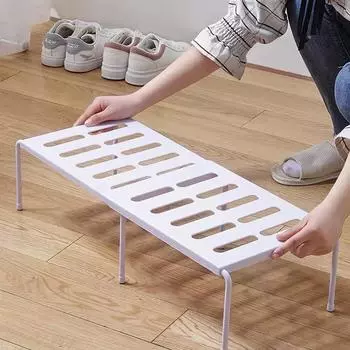 Растягивающаяся полка для хранения обуви кухонная приправа органайзер для столовых приборов выдвижная полка шкаф шкаф кладовая многофункциональный серый