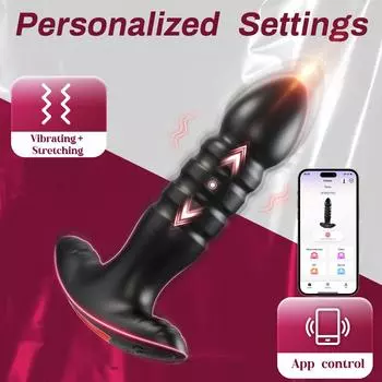 Растягивающий анальный плаг вибратор для мужчин и женщин – Силиконовый массажер для тренировки ягодиц, Игрушка для взрослых