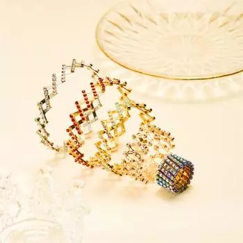 Растягивающийся браслет 2 в 1, кольцо, браслет, женские ювелирные изделия, аксессуары, гибкая пряжка для пальцев, женские Style B