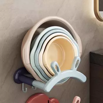 Растягивающийся кронштейн для ванной комнаты, стойка для хранения раковины без проколов, практичная подставка для умывальника розовый