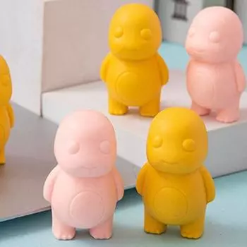 Растягивающийся ластик с изображением динозавра из мультфильма Молочный дракон Карандашный ластик для стирания 3D-ластик в форме награды жёлтый