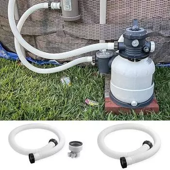 Растягивающийся шланг для бассейна с гофрированной структурой и зажимами Простая установка Сменный шланг для фильтра для бассейна для INTEX A