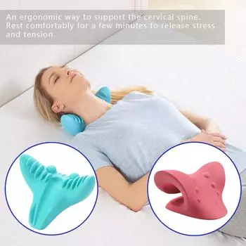 Растяжитель для шеи и плеч, расслабляющая массажная подушка, шейное мануальное тяговое устройство для облегчения боли, выравнивание шейного отдела позвоночника