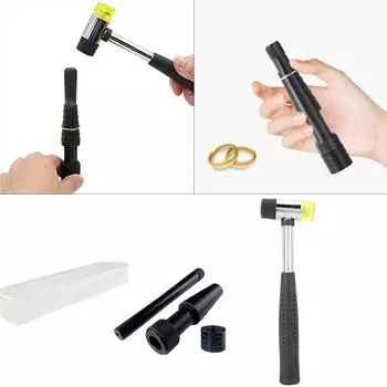 Растяжитель колец Удлинитель для обручальных колец и ювелирных изделий 7-секционный усилитель для колец Усилитель колец с молотком