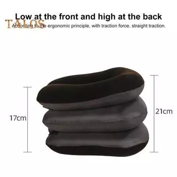 Растяжитель шеи, надувной шейный бандаж для облегчения боли в шее, регулируемая подушка для вытяжения шеи, устройство для вытяжения шеи для облегчения мышечных спазмов кофейный