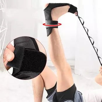 Растяжка для йоги, черная натяжная лента, вспомогательная лента для лодыжки и стопы, йога для фитнеса с веревкой, растягивающаяся лента для тренировок ног D4K5 A