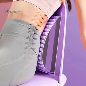 Растяжка для шеи и спины Массажер для снятия боли в шейном отделе позвоночника Массажер для облегчения боли в пояснице Подушка из ЭВА Ишиас Грыжа межпозвоночного диска Сколиоз Растяжка для поясницы Кресло для спины фиолетовый