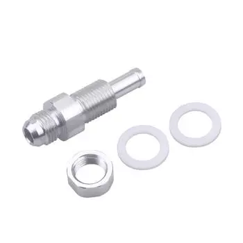 Раструбная перегородка с наружной резьбой 8AN к фитингу топливного бака со шлангом 3/8 серебряный