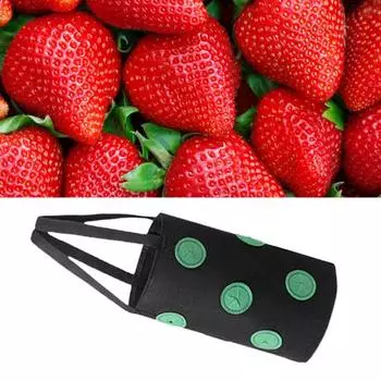 Растущий мешок Прочный нетканый материал большой емкости Подвесной мешок для горшков с клубничными растениями для сада красный