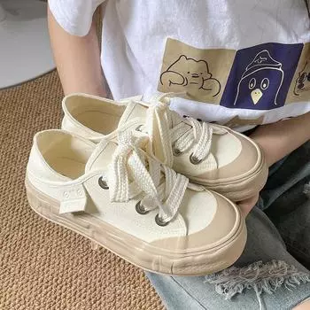 Растворенные парусиновые туфли женские двухслойные туфли Tide Niche Design с круглой головкой Lazy One Pedal парусиновые белые туфли 39 бежевый