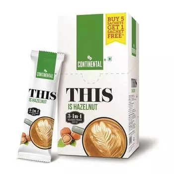 Растворимый кофе Continental THIS Hazelnut 3 в 1 Premix 132 г (22г*6 пакетиков)
