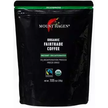 Растворимый кофе Mount Hagen Organic Fair Trade без кофеина, сменная насадка 200 г x 2 шт.