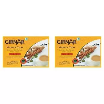 Растворимый премикс чая Girnar Masala | 10 пакетиков по 14 г в каждой упаковке | Упаковка из 2 шт.