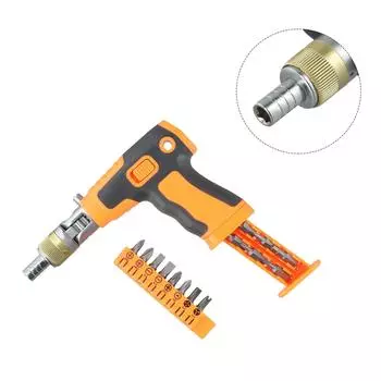 Ratchet Screwdriver Screwdriver Bit 16 In1 Brand New оранжевый