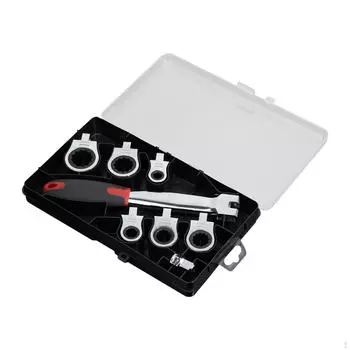 Ratchet Socket Wrench Set with Storage Case Flexible Quick Release Detachable Steel Practical Repair