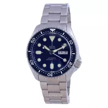 Ratio FreeDiver Blue Dial Sapphire Crystal Stainless Steel Automatic RTA102 200M Мужские часы синий