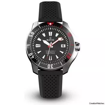 Ratio FreeDiver X Marine Black With Black Ceramic Inlay Automatic Diver RTX001 200M Мужские часы