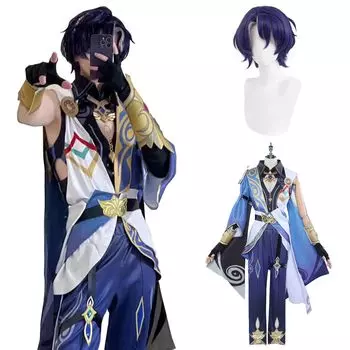 Ratio Косплей с Erudite Society Star Rail Косплей Взрослое культурное событие Сценическая одежда Ratio Косплей Ratio [Kamizu Ryohin] Dr. Парик, Свернуть