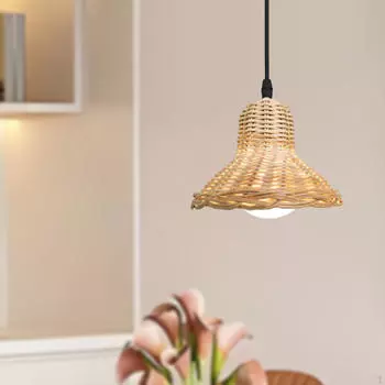 Подвесной светильник из ротанга, только абажур, плетеный вручную, подвесной светильник