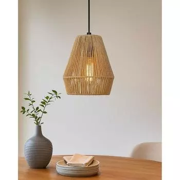 Rattan Seagrass Raffia Kauna Paper Grass Wicker Lamp Premium Pendant Light/Ceiling Lamp Hanging Lamp Light, Decoaration Lamps Handwoven - 1 Piece