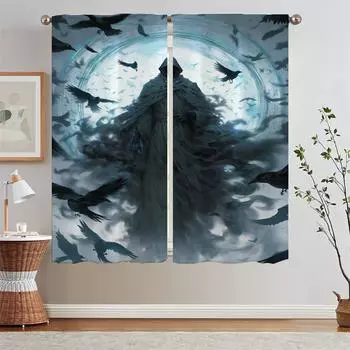 Raven Customs Free Shipping Products Blackout Шторы для детской комнаты, кухонные шторы, 2 шт., оконные шторы, комплект из 2 шт. W50xH70cmx2pcs-CL