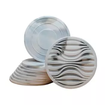 Raven Tree Silicone Set of Captures Water Heat Round 10cm Marble Coasters, Stylish, 10, Non-Stick, Droplets, Resistant, Anti-Slip, (Wave Type, Color)