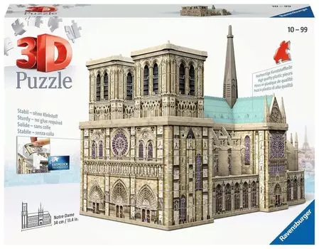 Ravensburger 324 Piece 3D Puzzle Собор Парижской Богоматери 3D Puzzle 12523 4