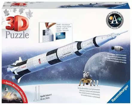 Ravensburger 3D Puzzle Apollo 11 Saturn V Тип ракеты 11545 7 3D (Головоломка, Головоломка) белый