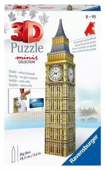 Ravensburger 3D Puzzle Big Ben Mini 54 Piece 3D Puzzle No Glue Required 11246 3