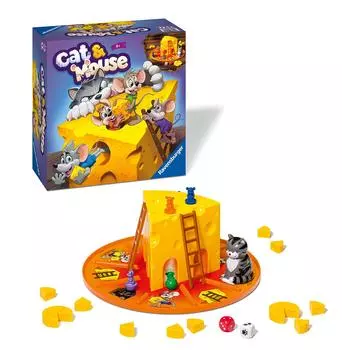 Ravensburger Cat Mouse 24567 3 настольных кубика, инструкция по эксплуатации Ages Yellow & Game, детская игра, [включен японский язык] 4+