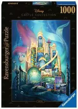 Ravensburger Disney Castle Collection Ариэль Ravensburger Disney CASTLE COLLECTION ARIEL Пазл 1000 деталей 50 см x 70 см 173372 3372, [Товар]