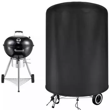 Raweao Kettle BBQ Cover Weber Waterproof Barbecue Cover Round BBQ Outdoor Rain Protective Barbecue Oxford Cover Tools 57Cm