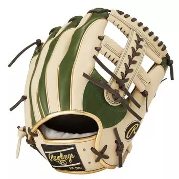 Rawlings Adult Baseball Glove Gloves Soft PRO EXCEL Wizard COLORS Size GR4FHW2CCK4MG ML throwers left HOH® #02 [For Infielders] 11.5 Green/Camel For