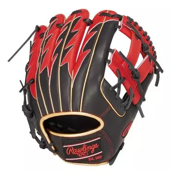 Rawlings Adult Baseball Glove Softball HOH THUNDER GR4FHOTCK4H Size inches throwers hand [For Infielders] Black/Scarlet 11.5 For right-handed (left