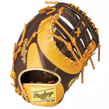 Rawlings Adult Baseball Glove Softball HYPER TECH COLOR SYNC Size GR4FHTCM53 Dark Yellow throwers hand [For First] 11.75 Brown/P For right-handed