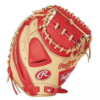 Rawlings Baseball Glove Adult Softball HYPER TECH COLORS Size 33 GR4HTC2AF pitcher [For Catcher] Scarlet/Camel Right-handed