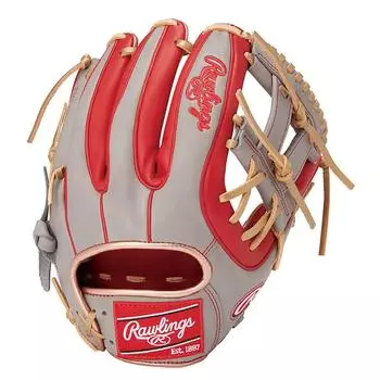 Rawlings Baseball Glove Soft HOH MLB COLOR SYNC Size GR3HMN54G For Throwers [For Allfielders] 11.5 Scarlet/Gray Right-handed