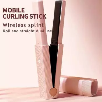 Равномерное распределение тепла Мини-выпрямитель для волос 2 в 1 Щипцы для завивки волос Тонкие мягкие короткие волосы зелёный