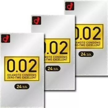 Равномерной толщины 002EX 24 презерватива x 3 набора [Набор 3]