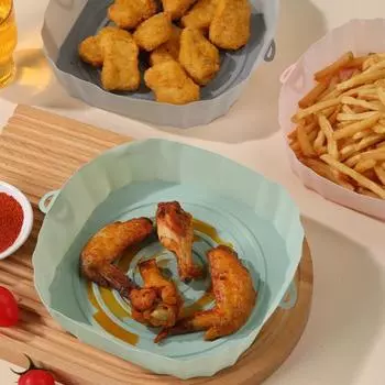 Равномерный нагрев пластины гриля, не липкий, маслостойкий, 3D дренажный слот, бинауральная ручка, силиконовая изоляционная подставка для подноса для столовой светло-зеленый